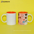 Tazas / tazas de café de cerámica de la alta sublimación de Quanlity 11oz que venden calientes